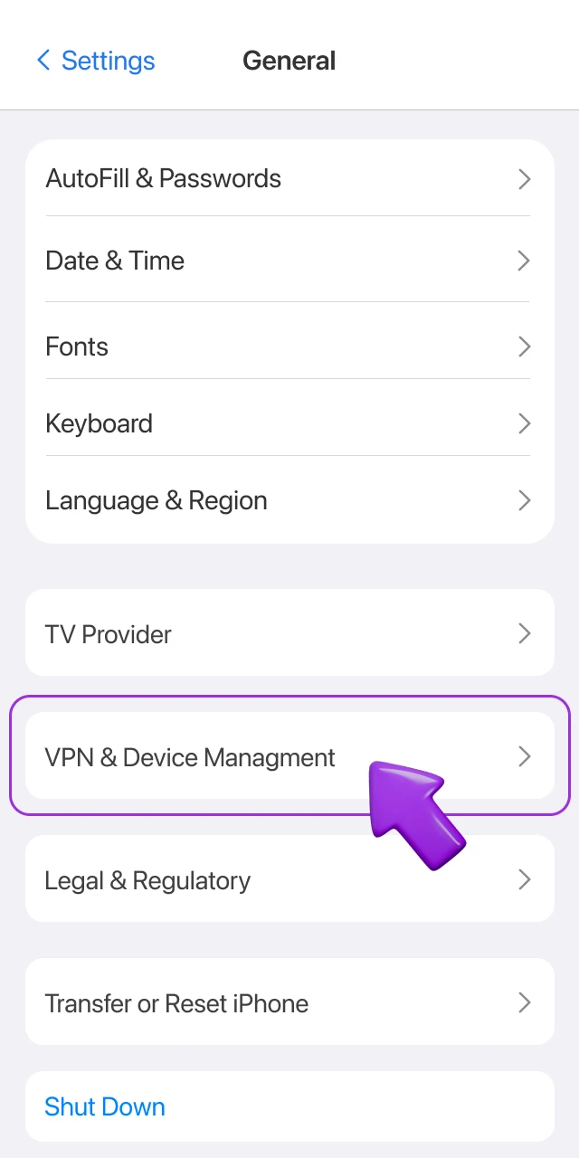 Enable trusted developer for Basswin Casino app.