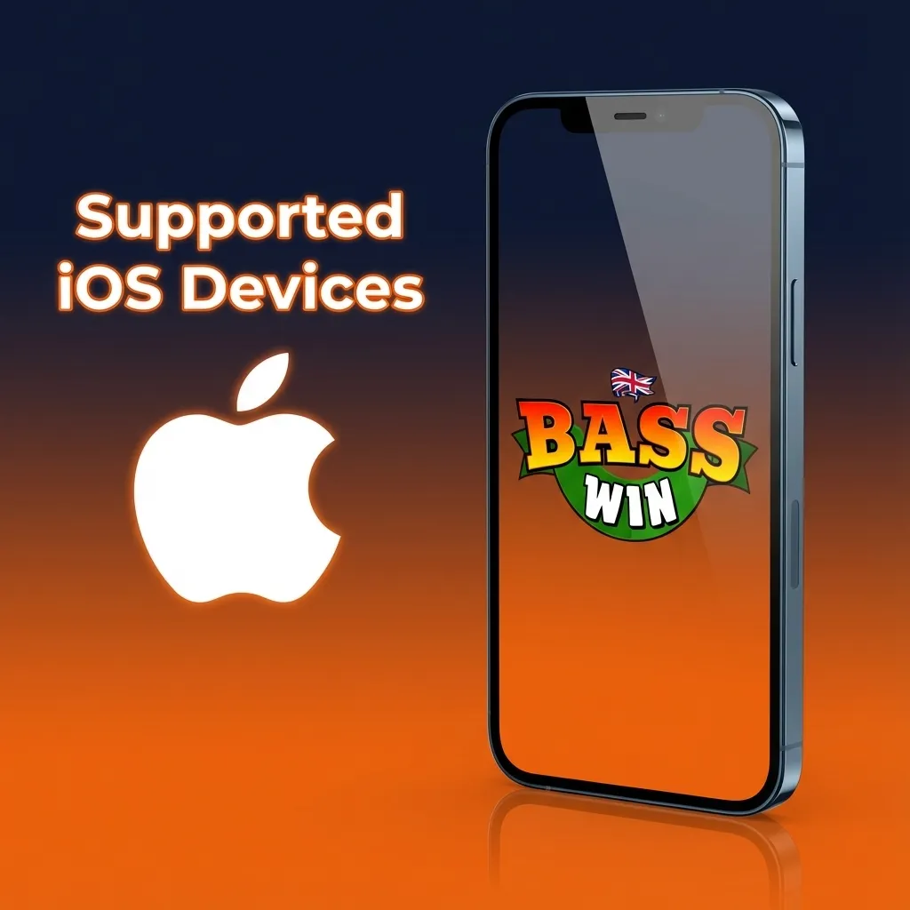 Graphic listing Basswin-supported iPhone, iPad, and iPod touch models that run recent iOS and Safari in the UK