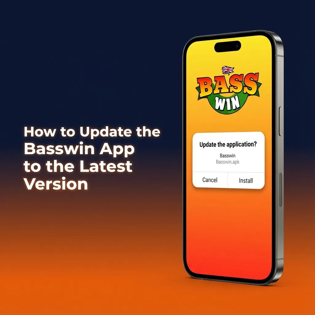Illustration of a phone with the Basswin PWA auto-updating to the latest version without using the App Store