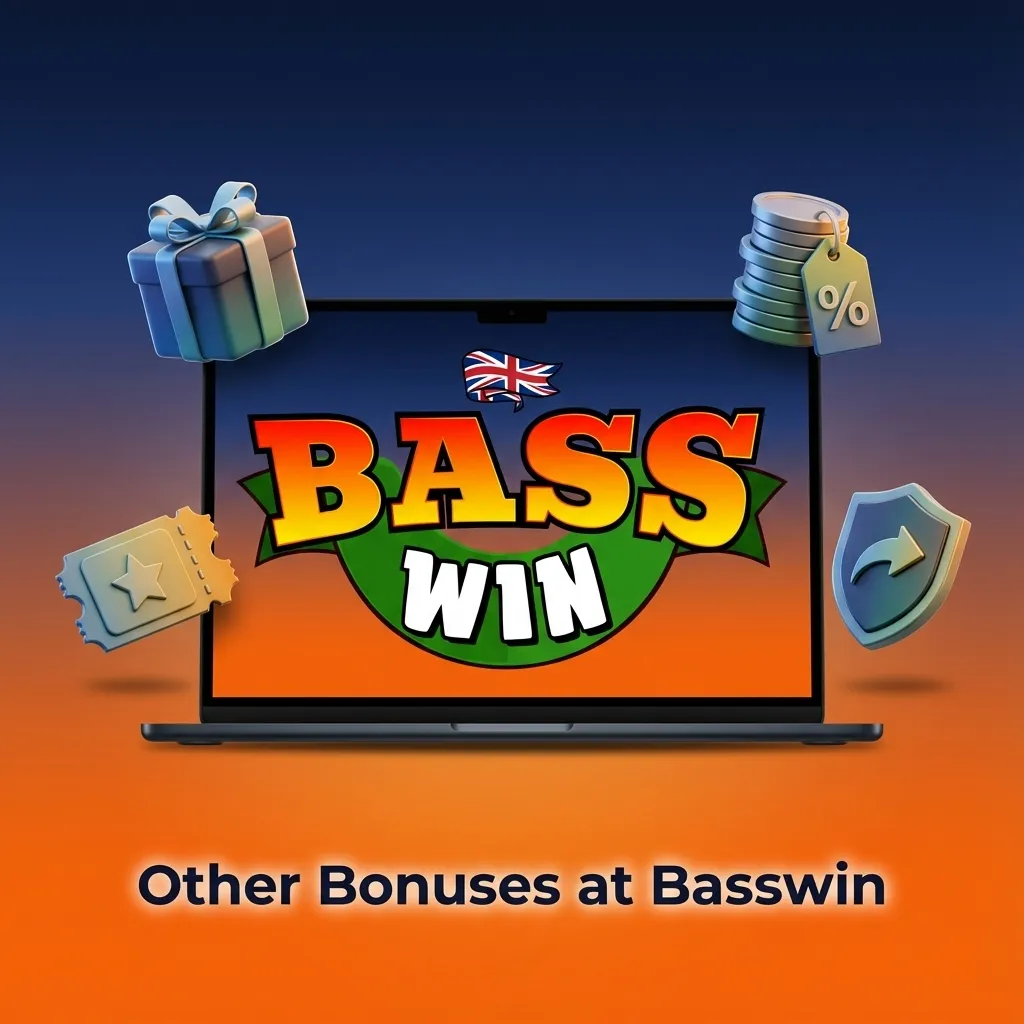 Graphic titled “Other Bonuses at Basswin” listing casino and sportsbook promo code offers and example reward types