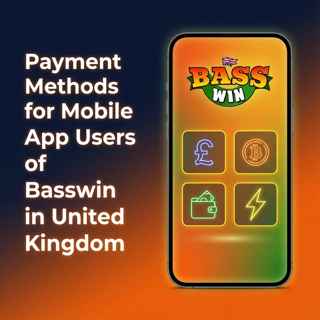 Table showing Basswin UK mobile app payment methods, deposit and withdrawal limits for cards, e-wallets and bank transfers