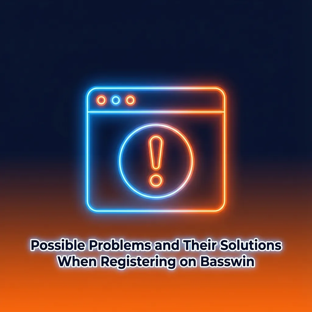 Illustrated table listing common Basswin registration issues with brief troubleshooting tips for each problem