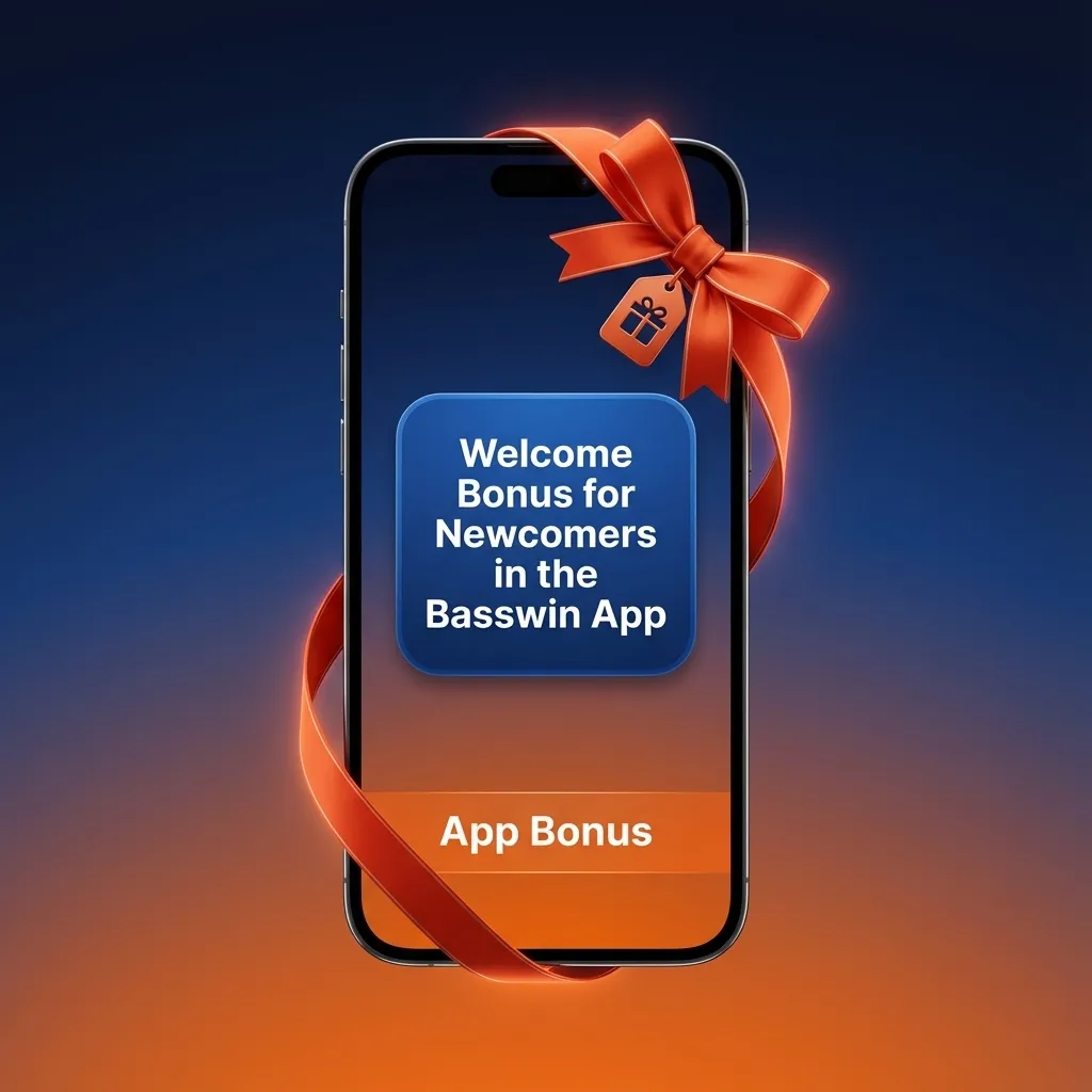 Basswin app welcome bonus screen showing sports or casino bonus options with deposit tiers and free spins offers