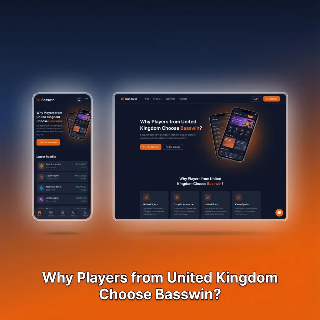 Graphic titled “Why UK Players Choose Basswin” with icons for payments, bonuses, mobile, games, support, and sports betting.