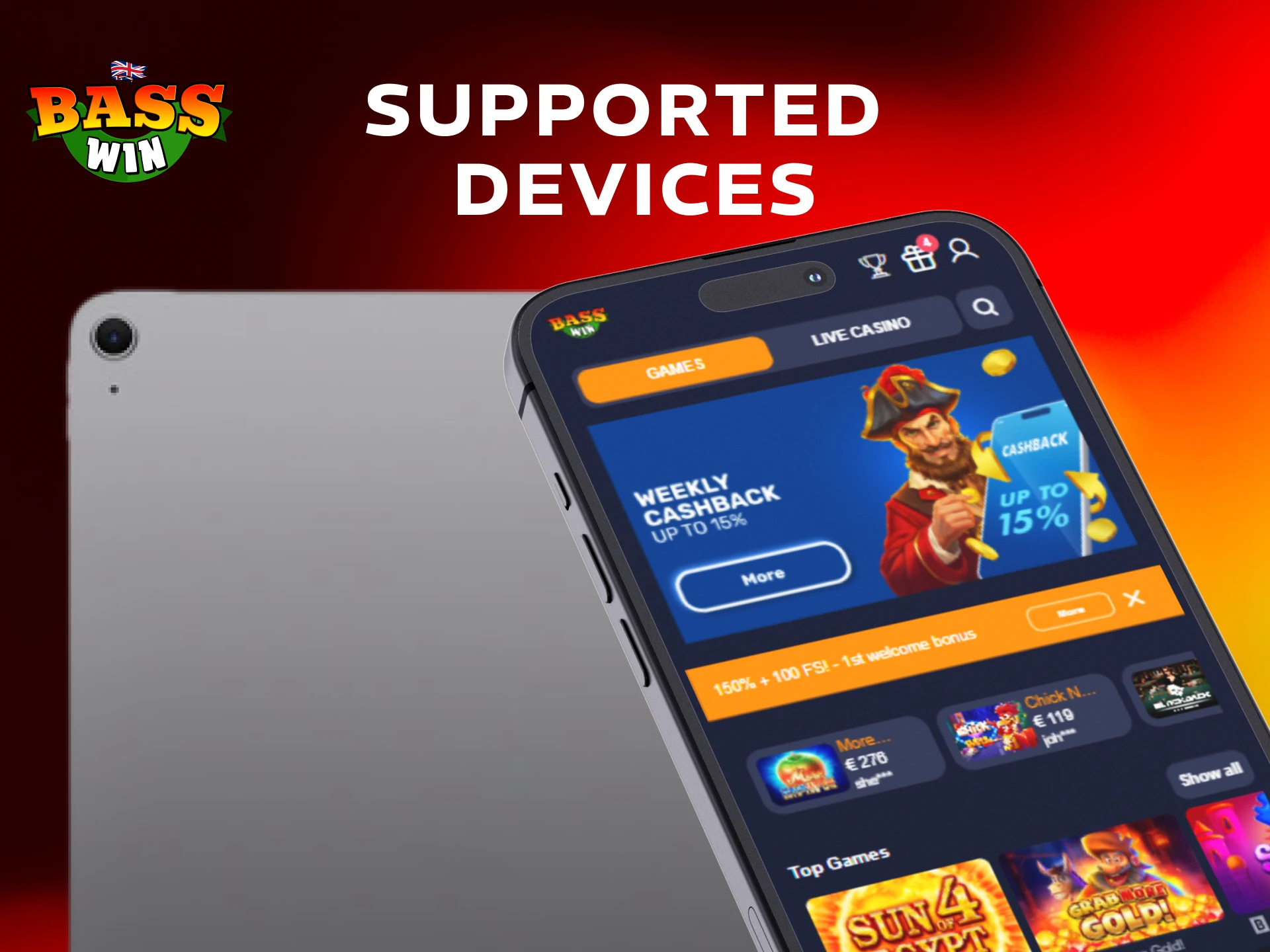 Review the list of compatible Apple gadgets for Basswin App.