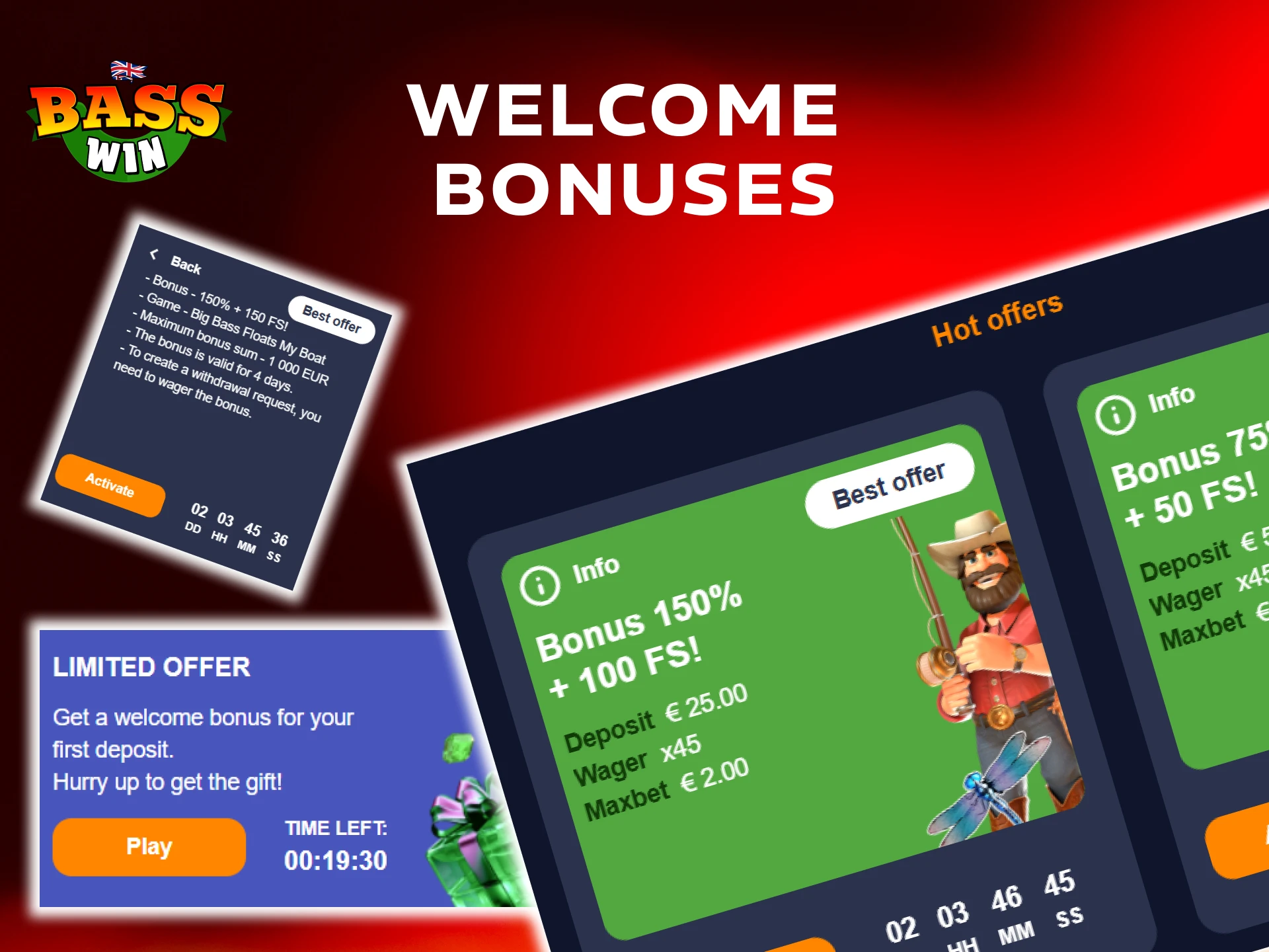 Get rewards for finishing the Basswin Registration Process in UK.