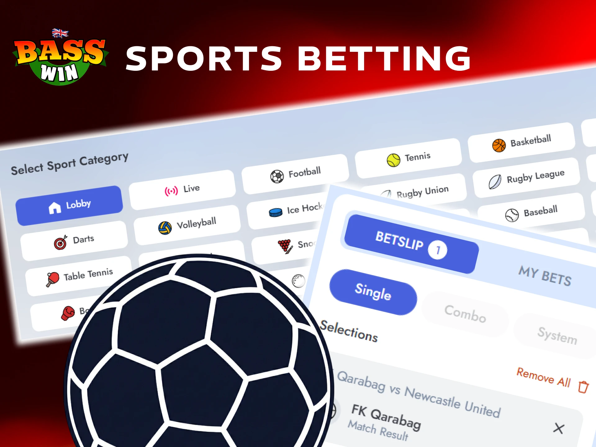 Place bets on various markets at the Basswin betting site.